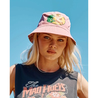 Mad Hueys Pro Hueys Womens Reversible Bucket Hat Dusty Pink