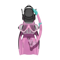 Dolphin Junior Mask, Snorkel & Fins Set - Pink - L/XL  (3-6)