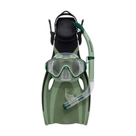 Oasis Adult Mask, Snorkel & Fins Set - Olive