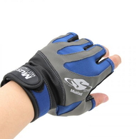 Half Finger Glove - Black / Grey / Blue