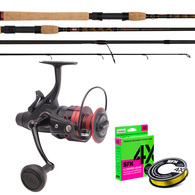 Fierce 4000Ll / Squadron 7'2" 10-30Lb 2-Pce Spin Combo With Braid 