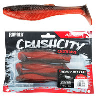 Crush City Heavy Hitter 4" Soft Bait 5 Pack - Red Dog