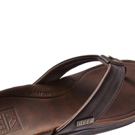 Leather Offshore Men's Jandals - Dark Brown