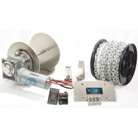 1000Ss Mini Anchor Drum Winch W/Hi-Spec Rope/Chain/Acc. (To .57M)