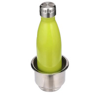 Recessed Flush Drink Holder 93mm Stainless w/LED