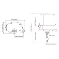 12V 5Nm Compact Wiper Motor 50Mm Shaft (68Mm Oa) 
