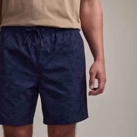 Coastal Swim Short Fish Print Navy