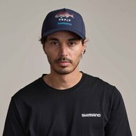 Gyotaku Trucker Cap Snapper Navy
