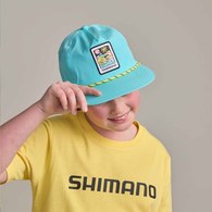 Pastel Pop Kids Flat Peak Cap Marlin Turquoise