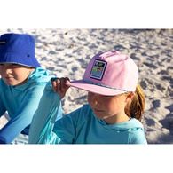 Pastel Pop Kids Flat Peak Cap Marlin Bubblegum Pink