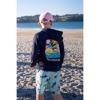 Pastel Pop Kids Lightweight Upf Hoody Marlin Navy