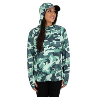 Solarflex  upf50 Hoody - Woodland Camo Avalon