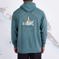 Siren Overdyed Hooded Fleece - Pine Green