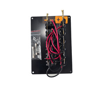 Aluminium Illuminated 6 Switch Panel Vertical- Black