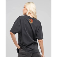 Bad To The Bone Women's Oversized Tee - Washed Black