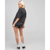 Bad To The Bone Women's Oversized Tee - Washed Black
