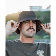 Mad Hueys Hueys Letter Reversible Bucket Hat Walnut
