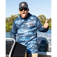 Send It Upf 50+ Fishing Jersey - Navy