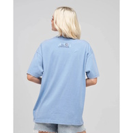 Siren Angel Women's Oversized Tee - Cornflower Blue Washed