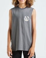 High Tide Youth Boys Sleeveless Muscle Tee Shirt - Charcoal