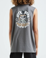 High Tide Youth Boys Sleeveless Muscle Tee Shirt - Charcoal
