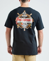 Captain Wheel Short Sleeve Tee Shirt - Black