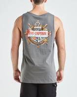 Captain Wheel Tank Singlet - Charcoal