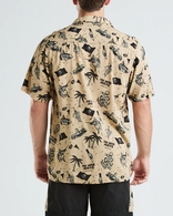 Let Us Live Ii Woven Short Sleeve Tee Shirt - Tan