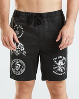 Hooked For Life Chino Volley Short - Black