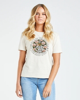 Fk Off Im Fishing Again Womens Short Sleeve Tee Shirt - Stone