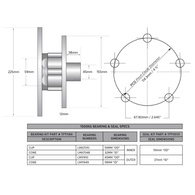 Trailer Disc Brake Hub Kit 1500Kg 225Mm 2-Pc (Pr)