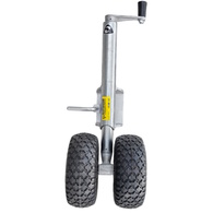 Twin Solid Trailer Jockey Wheel - 500kg 