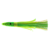 ZG01L 6" Green/Yellow/Lime Grass Skirt lure - Lime head 