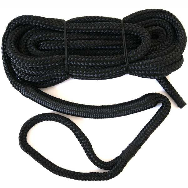 Floating Double Braid Dock Line 12Mm X 4.6M - Black