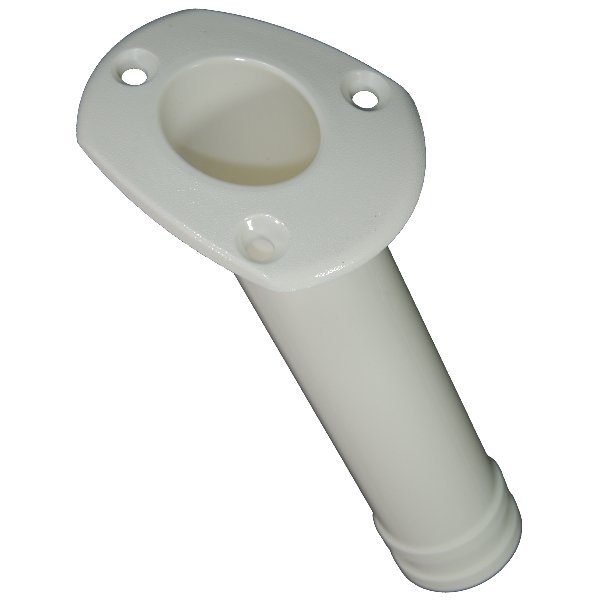 Large Angled Flush Mount Rod Holder-Abs White