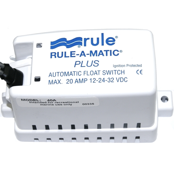 RuleAMatic Plus 40A Bilge Pump Float Switch 12/24V Smart Marine