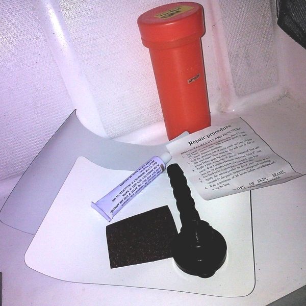 Inflatable Boat Repair Kit Hypalon W/Valve Tool (Grey/White) Smart