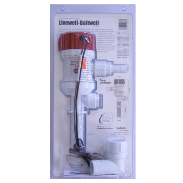 405Stc Live Bait/ Tuna Tube Pump Dual Port 12V 1100Gph