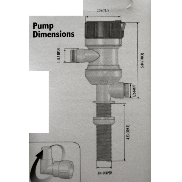 405Stc Live Bait/ Tuna Tube Pump Dual Port 12V 1100Gph