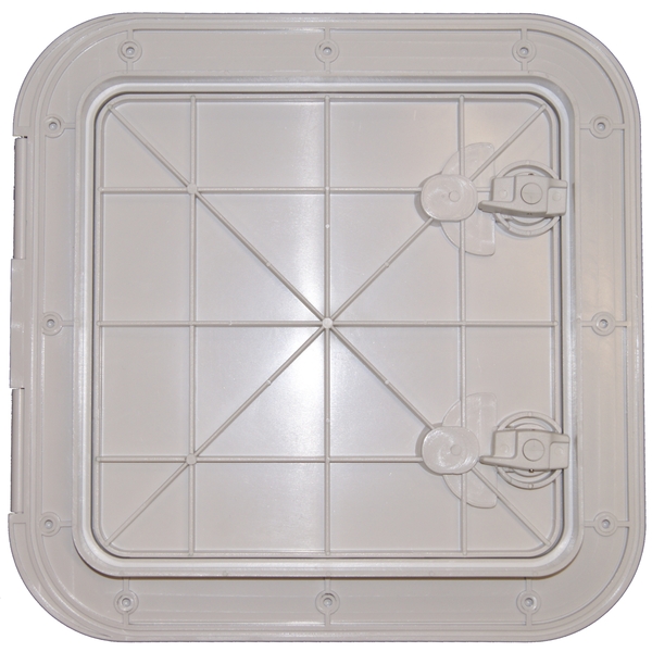 White Abs 2 Latch Access Hatch - 375X370mm 