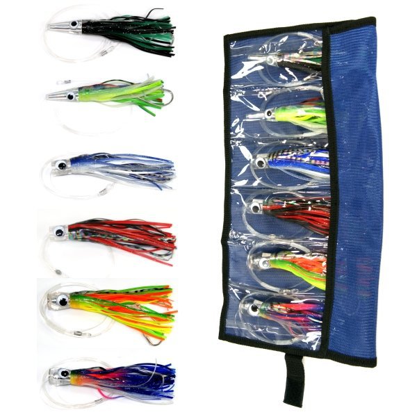 Rigged Game Fishing Lures With Roll Up Bag 6 Pack Smart Marine