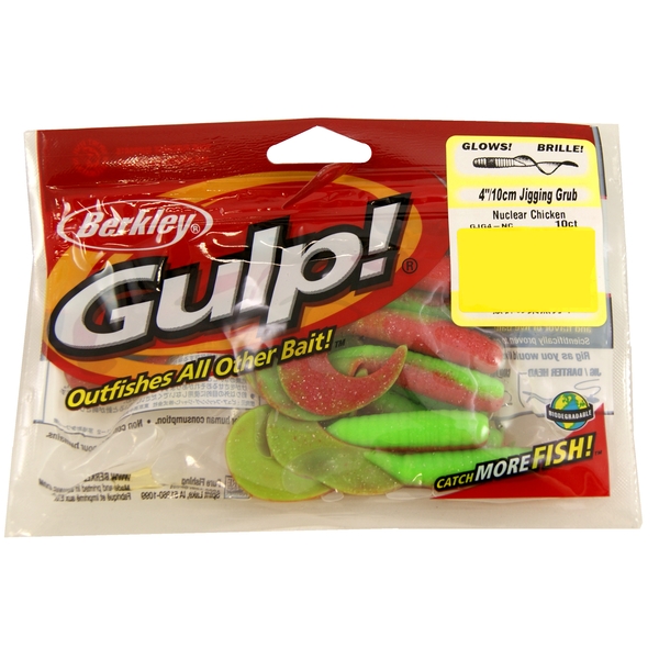 Gulp Softbait Jigging Grub 4 Nuclear Chicken