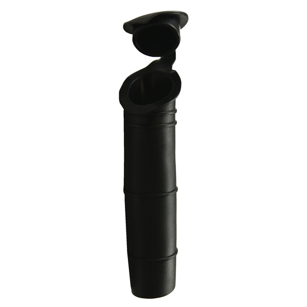 Black Rod Holder Flush Mt. Angled Insert W/Cap