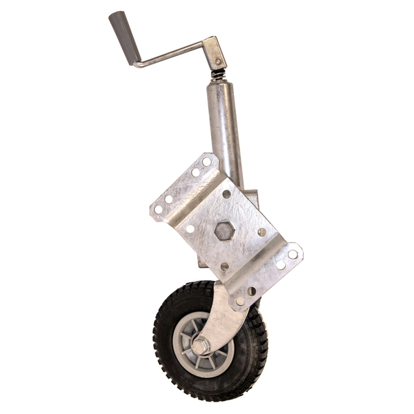 Trailer Jockey Wheel Solid 250Mm Rubber (Lg Tyre) - 350Kg
