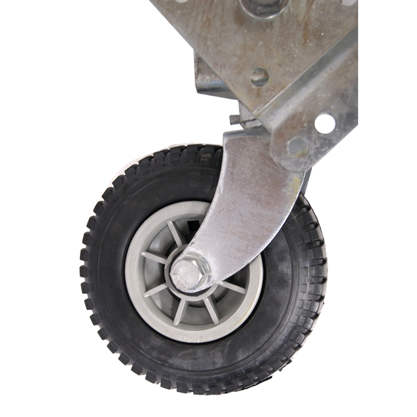 Trailer Jockey Wheel Solid 250Mm Rubber (Lg Tyre) - 350Kg