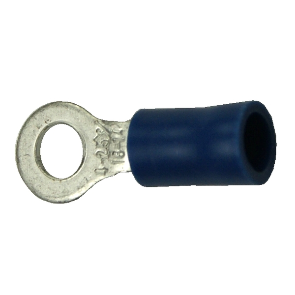 Blue Ring Electrical Terminal Pack 4Mm Wire - 4.3Mm Hole -25-Pk