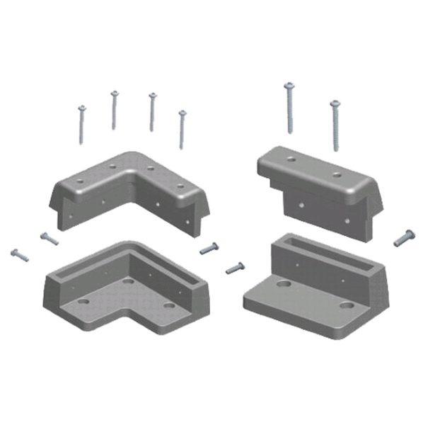 Solar Panel Mounting Kit 6 Pc. Black Suits To 40Mm Smart Marine