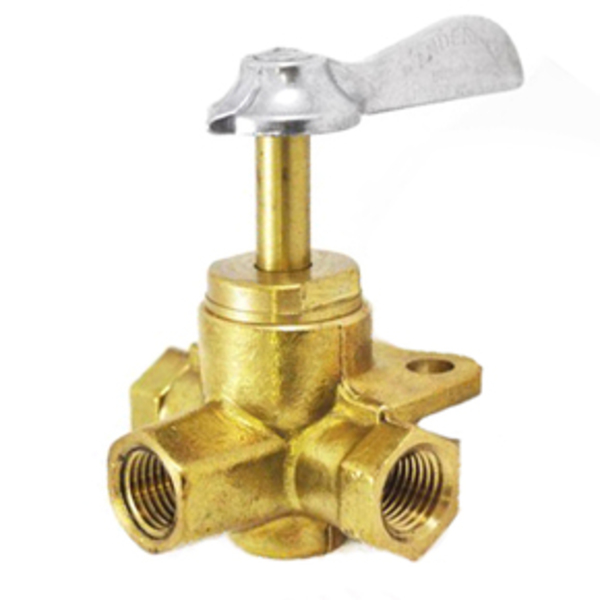 Brass Fuel Line 1/4" Npt 3 Way Valve Smart Marine