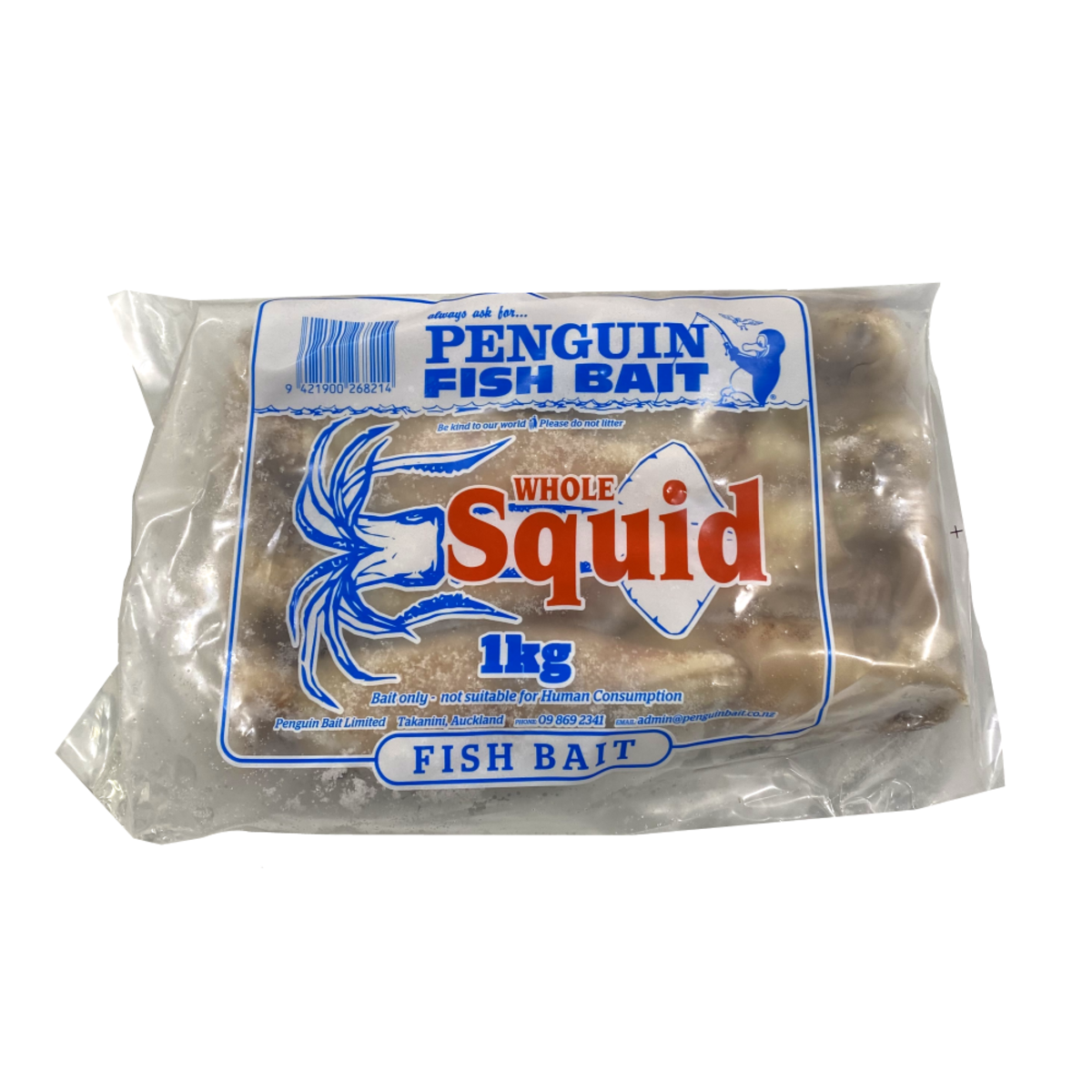 Squid 1Kg Frozen Bait - Click & Collect / Buy Instore Only