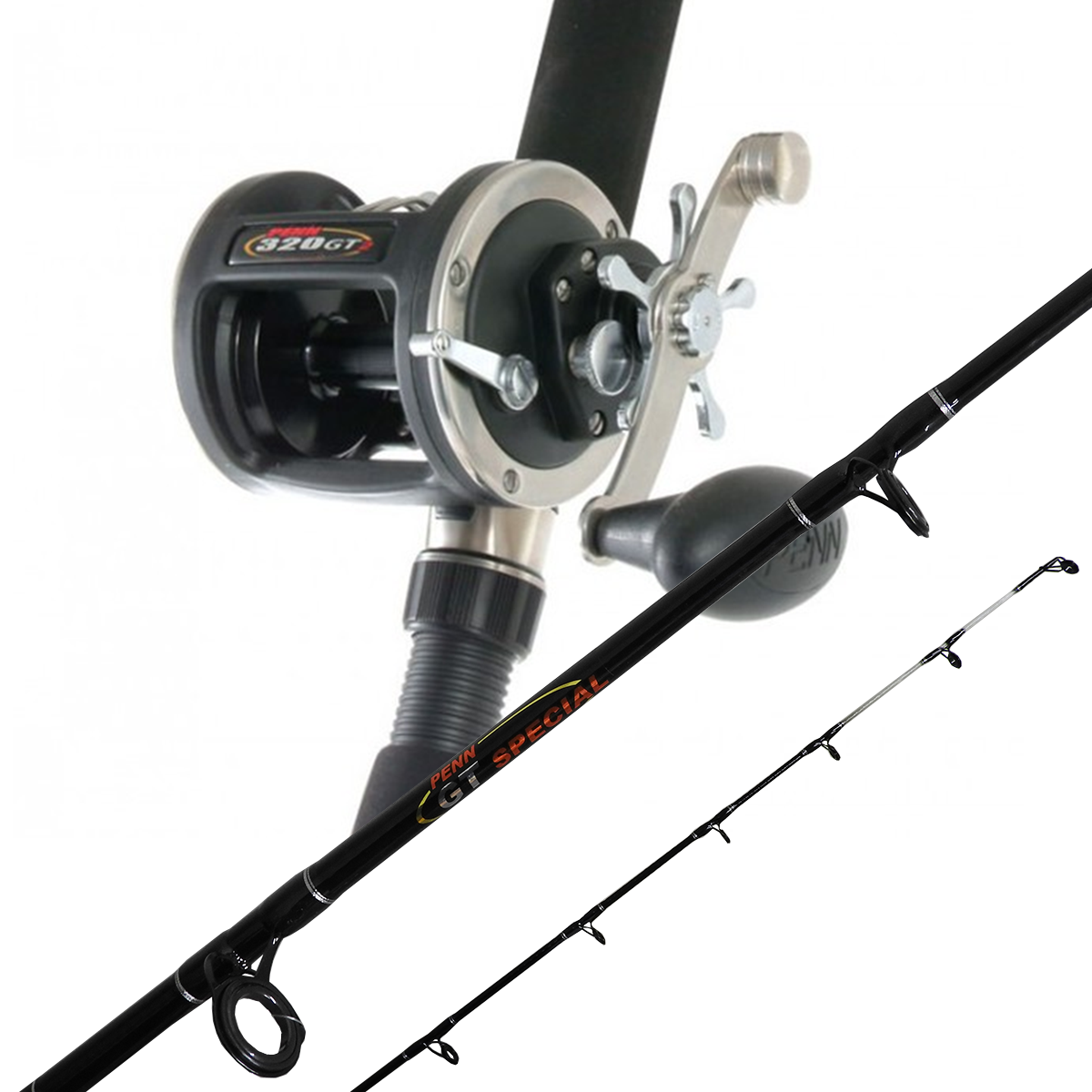 Penn 320 GTI Saltwater Trolling Reel w/ Penn Power Stick Rod